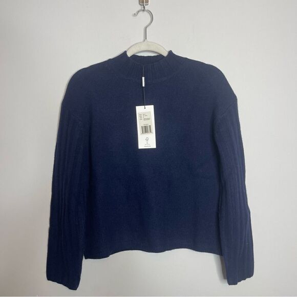Thakoon Ribbed sleeves wool pullover sweater NWT SMALL - Picture 3 of 11
